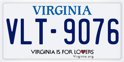 VA license plate VLT9076