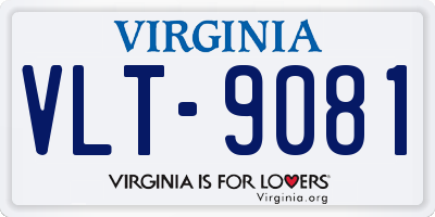 VA license plate VLT9081