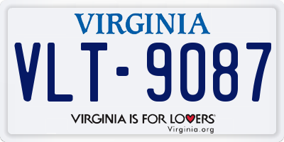 VA license plate VLT9087