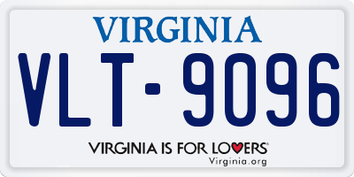 VA license plate VLT9096