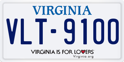 VA license plate VLT9100