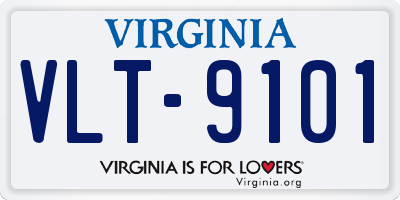 VA license plate VLT9101