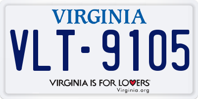 VA license plate VLT9105