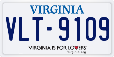 VA license plate VLT9109