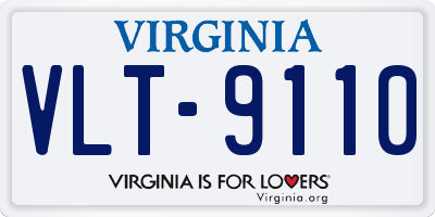 VA license plate VLT9110