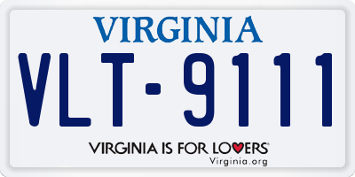 VA license plate VLT9111
