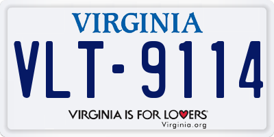 VA license plate VLT9114