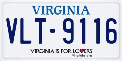 VA license plate VLT9116