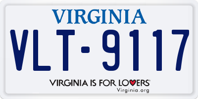 VA license plate VLT9117