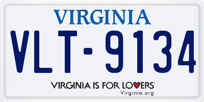 VA license plate VLT9134