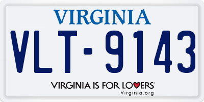 VA license plate VLT9143
