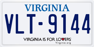 VA license plate VLT9144
