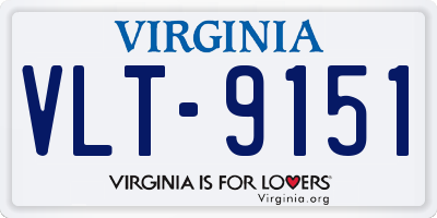 VA license plate VLT9151