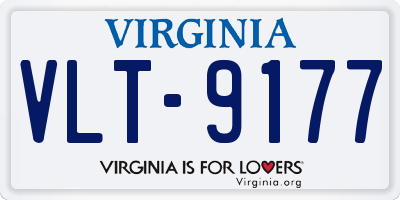 VA license plate VLT9177
