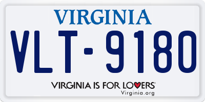 VA license plate VLT9180