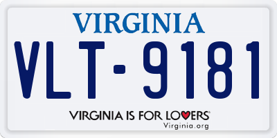 VA license plate VLT9181