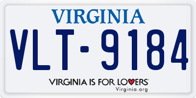 VA license plate VLT9184