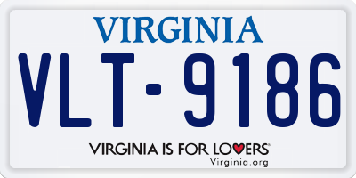 VA license plate VLT9186