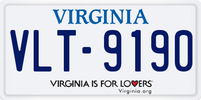 VA license plate VLT9190