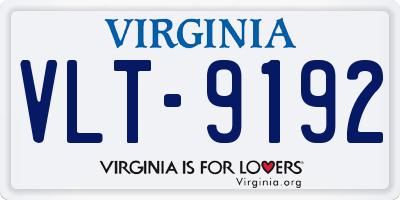 VA license plate VLT9192