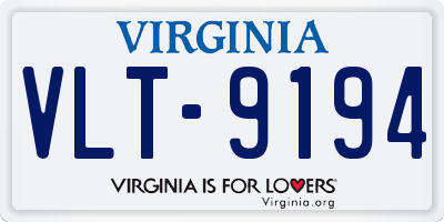 VA license plate VLT9194