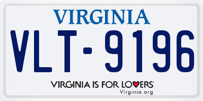 VA license plate VLT9196