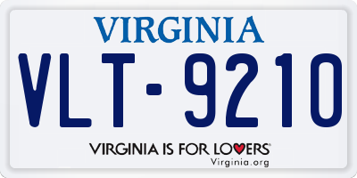 VA license plate VLT9210