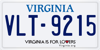 VA license plate VLT9215