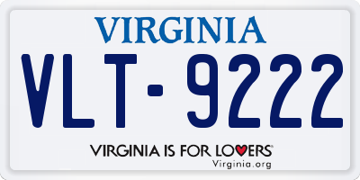 VA license plate VLT9222