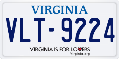 VA license plate VLT9224