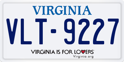VA license plate VLT9227