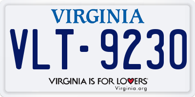 VA license plate VLT9230