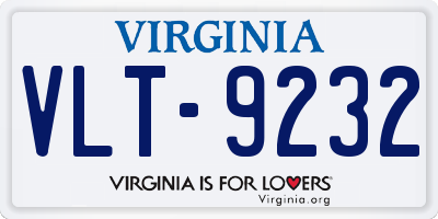 VA license plate VLT9232