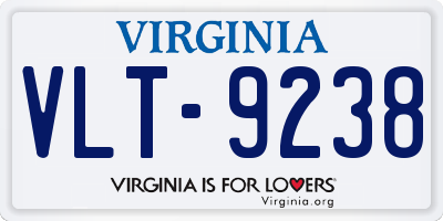 VA license plate VLT9238