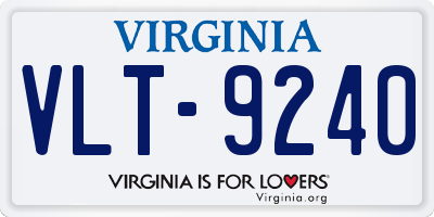 VA license plate VLT9240