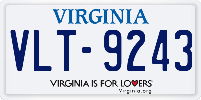 VA license plate VLT9243