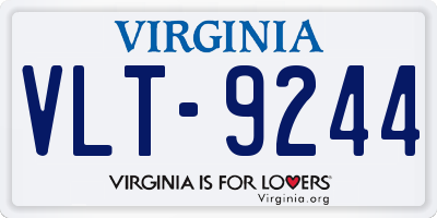 VA license plate VLT9244