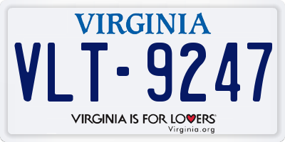 VA license plate VLT9247