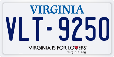 VA license plate VLT9250