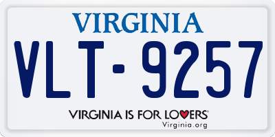 VA license plate VLT9257
