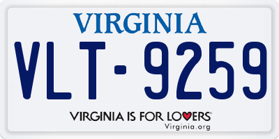 VA license plate VLT9259