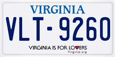 VA license plate VLT9260