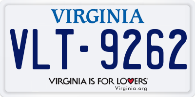 VA license plate VLT9262