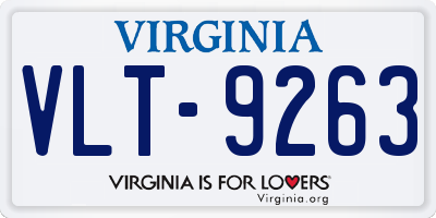 VA license plate VLT9263