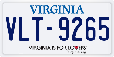 VA license plate VLT9265