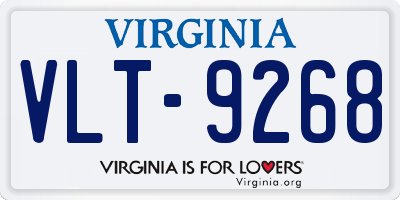 VA license plate VLT9268