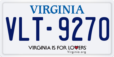 VA license plate VLT9270