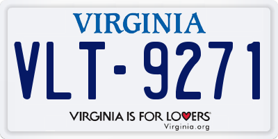 VA license plate VLT9271