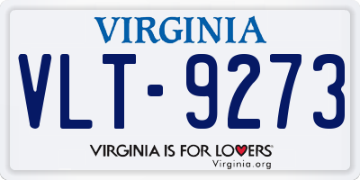 VA license plate VLT9273
