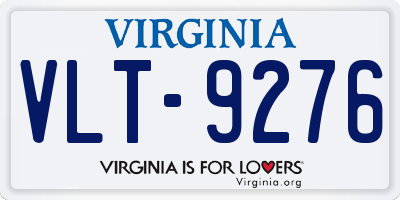 VA license plate VLT9276